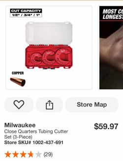Milwaukee Close Quarters Tubing Cutter Set (3-Piece)