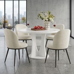 Brand new round table with 4 chairs