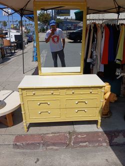 Vintage Thomasville Faux Bamboo Dresser Credenza Coastal Boho Chic Style