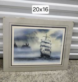 Framed Tall Ship Signed Limited Edition Print