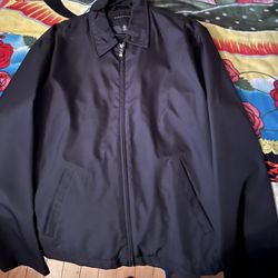 Vintage Structure Men's Black Full Zip Up Jacket