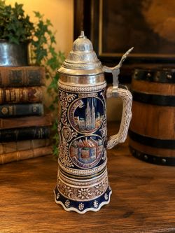 Vintage Musical Beer Stein – “Im weissen Rössl” – Swiss Music Box – Working
