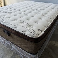 Queen Size Organic Cloud Confort Europillow Top Mattress 