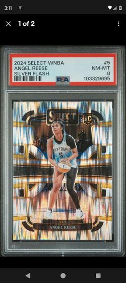 2024  Select WMBA Angle Reese  Silver Flash #5  PSA8   NM/MT 8