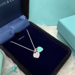 Heart Pendant in Silver, Tiffany Blue® with a Diamond, Mini