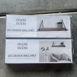 Two Decorative Wall Shelves 