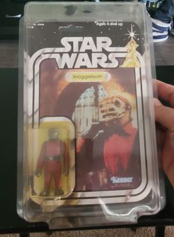 Vintage Recarded Star Wars Snaggletooth Figure Custom 21 Back Card