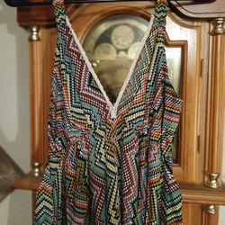 Womens Cute Boho Hippie Flowy M/L Dress