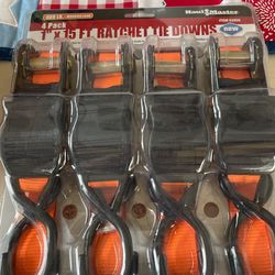 Haul Master 1”x15 Ft Rachet Tie Downs