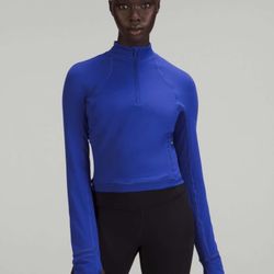 Lululemon Its Rulu Run Cropped Half Zip Psychic sz. 8