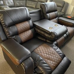 New leather Sofa And Love seat