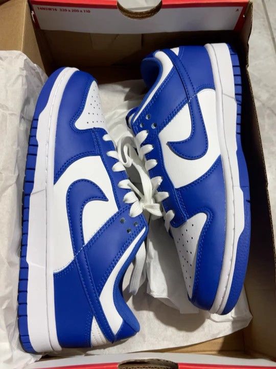 Nike Dunk white and blue board shoes