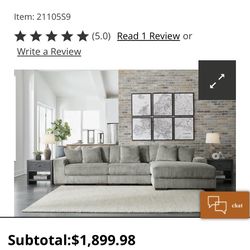 NEW Ashley Plush Sectional (PICK UP ONLY)