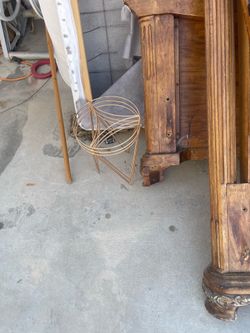 Queen size solid oak bed frame for sale