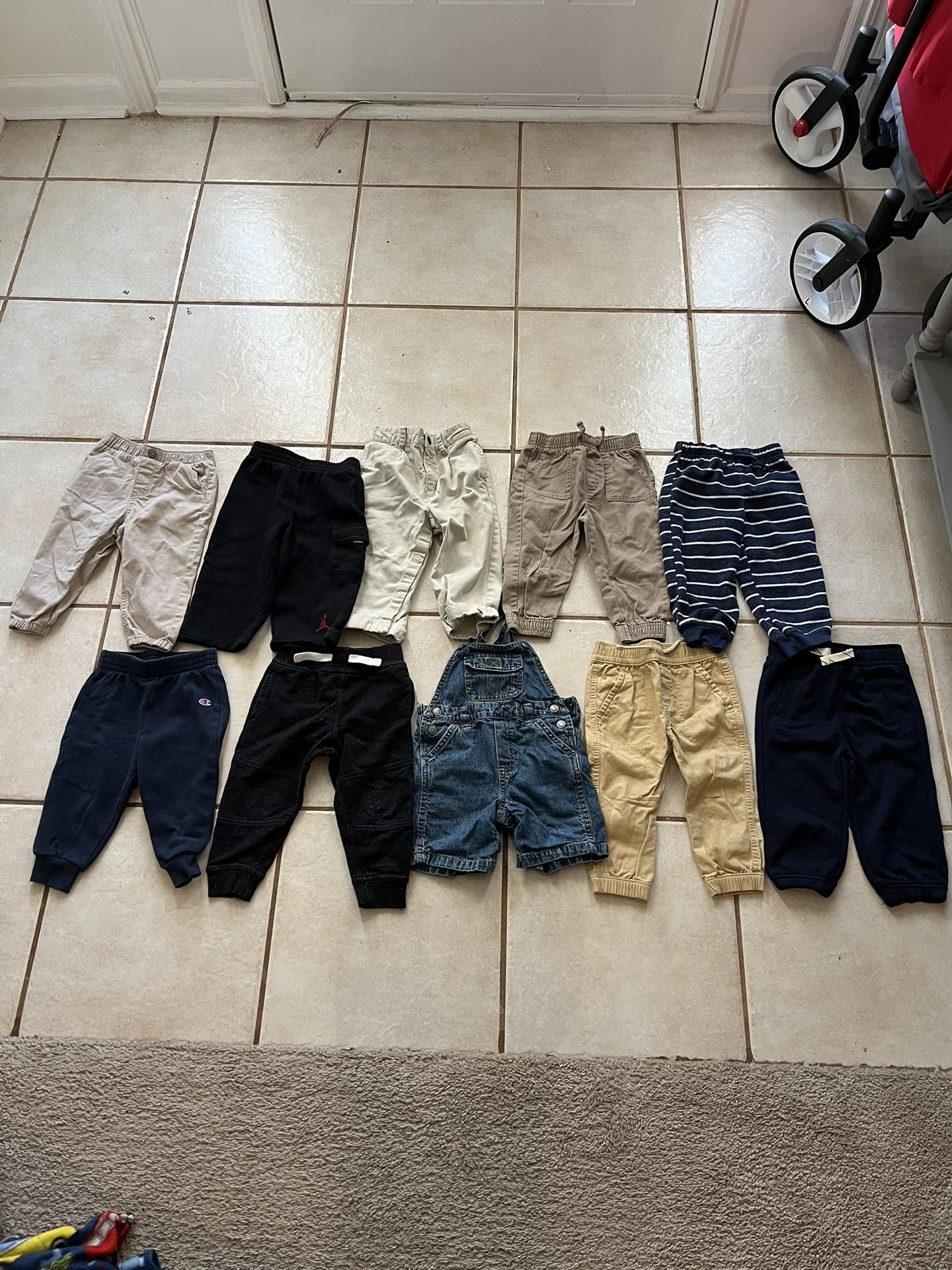 10 Pairs 12-18 Months Boys Pants (one pair Carters Overalls)
