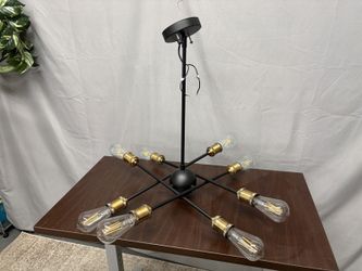 Black & Brass 8-Bulb Sputnik Chandelier