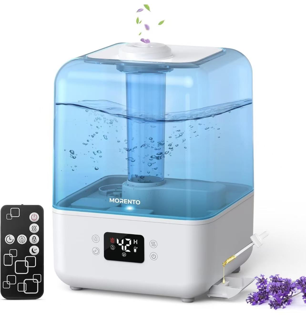 Humidifiers for Bedroom, 4.5L Top Fill Humidifiers for Large Room, Cool Mist Humidifiers for Home, Auto Shut-Off, Humidity Setting, Last up to 50Hrs w