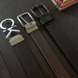 3 Name Brand Belts 