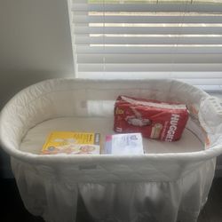 Baby Bassinet , Baby Diapers (newborn), Breast pumps (unused)