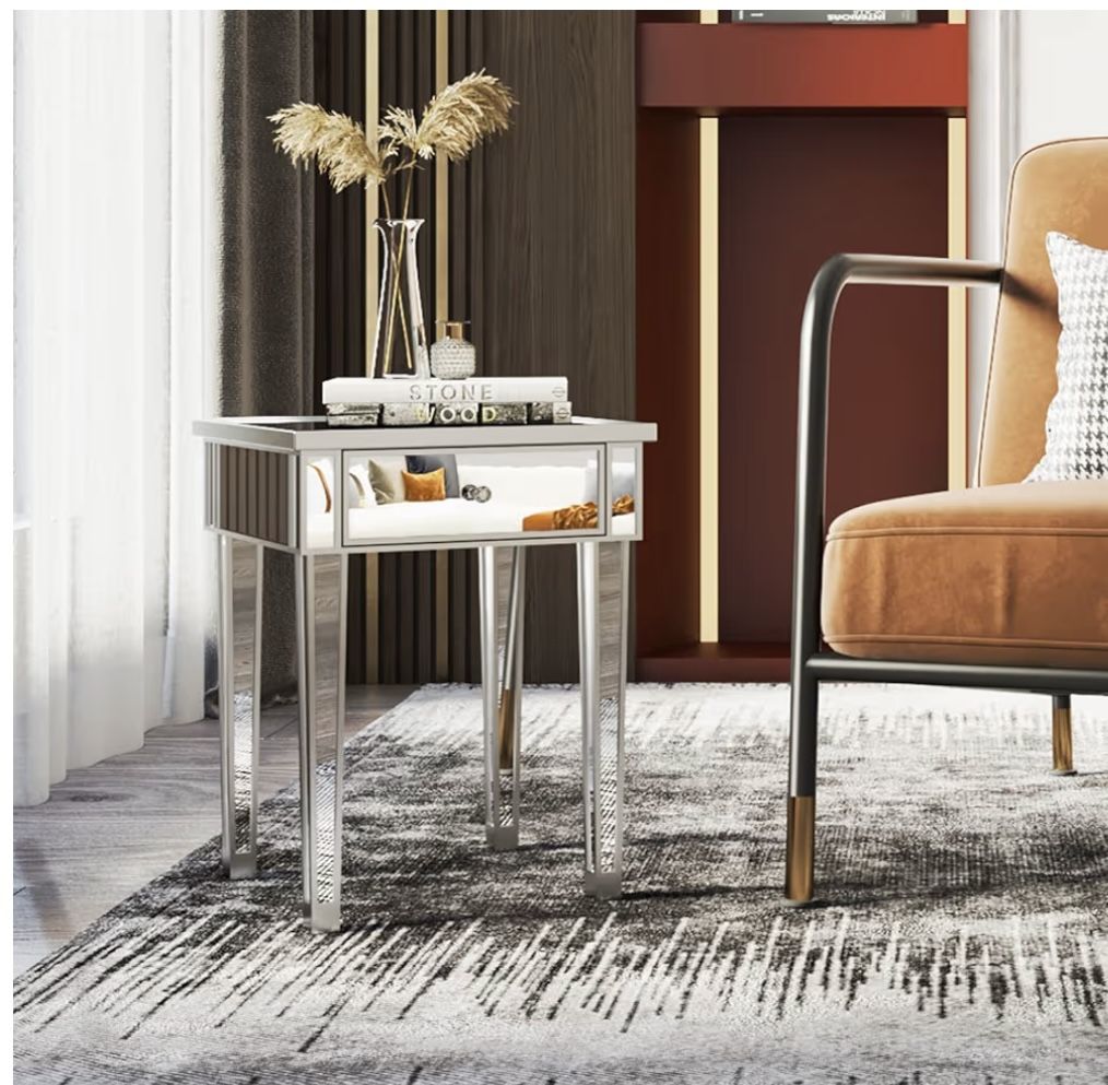 Mirrored Side Table