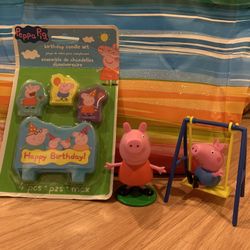 Peppa Pig & George Birthday Candles And Cake Toppers