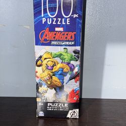 Marvel Avengers Mech Strike - 100 Piece Jigsaw Puzzle 10.3" x 9.1" Spin Master (NOT COMPLETE)