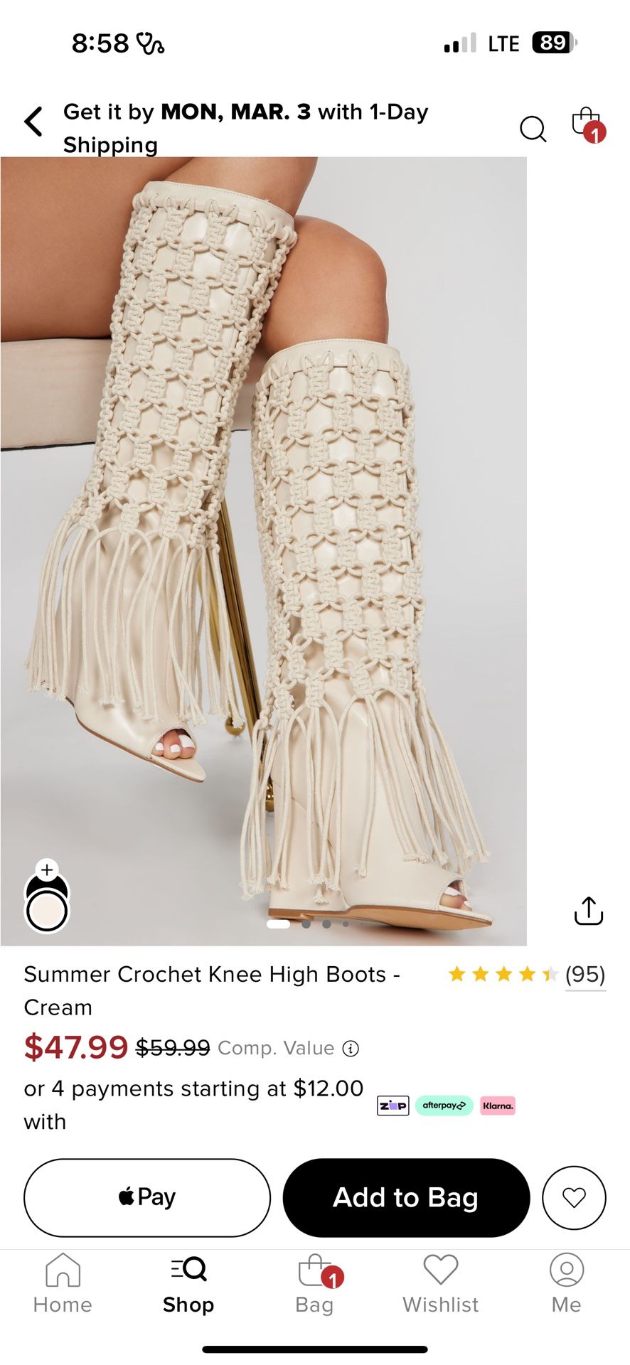 Cream Boots