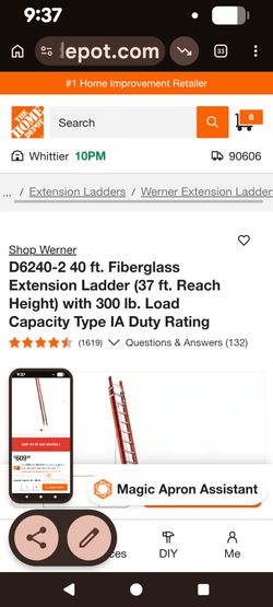 Extension ladder used