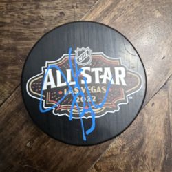 Jared Bednar Signed Autographed 2022 All Star Game Hockey Puck JSA