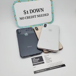 Apple IPhone X/ Apple IPhone XS - 90 DAY WARRANTY - $1 DOWN - NO CREDIT NEEDED 