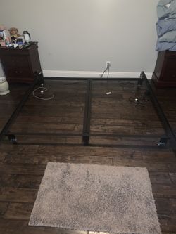 Eastern King size steel base with wheels