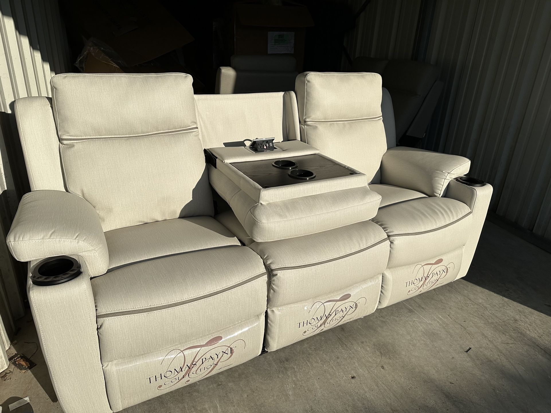 Power Reclining White Couch Set Brand New Loveseat And Sofa