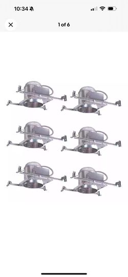 HALO H7 6 in. Aluminum Recessed Lighting Housing , New Construction Ceiling 8PK