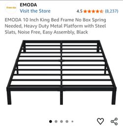 King metal bed frame