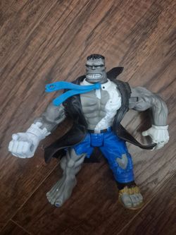 Marvel THE INCREDIBLE HULK Grey Hulk Battle Damaged "Mr. Fixit / Joe Fixit" Action Figure (1996) Toy Biz