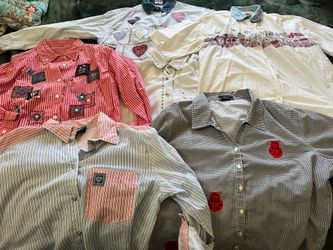 Vintage Embroidered Button-Down Shirt