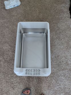 Stainless Steel Cat Litter Box Kit - New / Caja de Arena Nueva