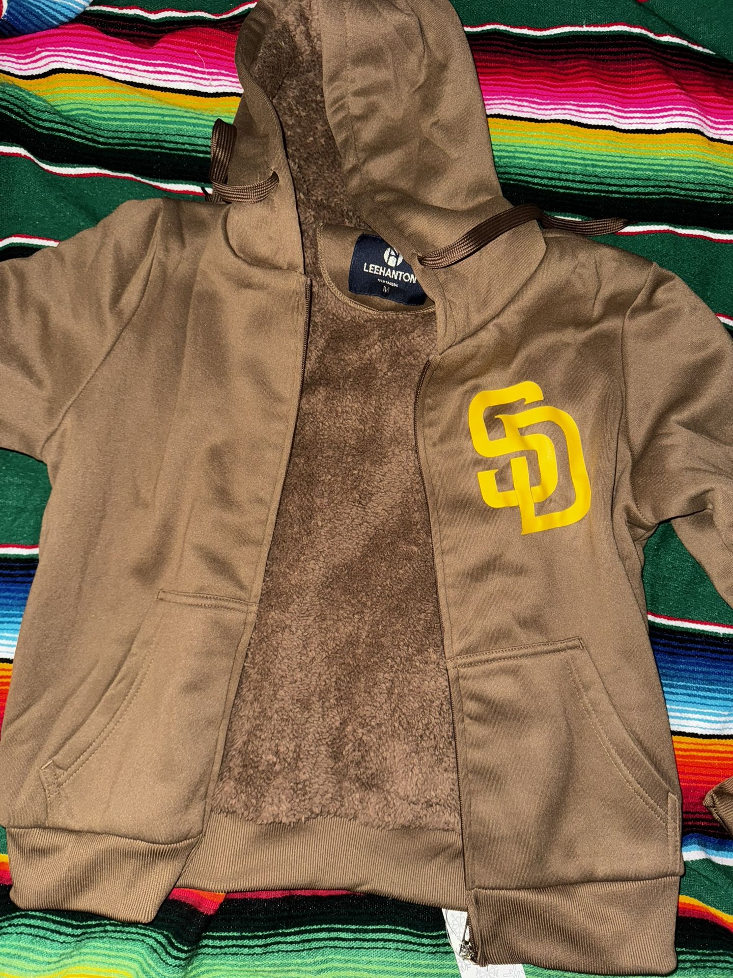 Woman’s Zip Up Hoodie New Medium Brown