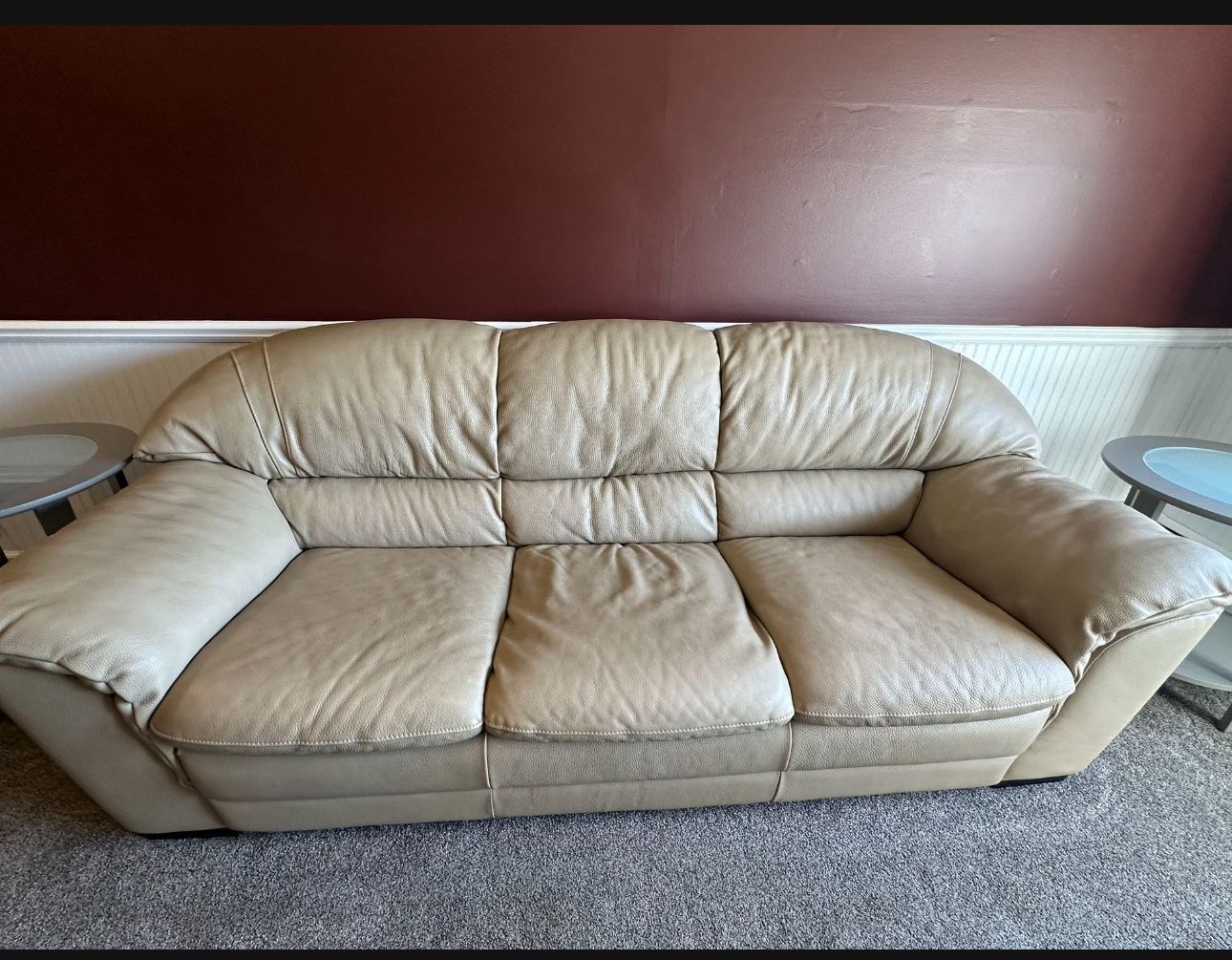 Tan Leather Couch
