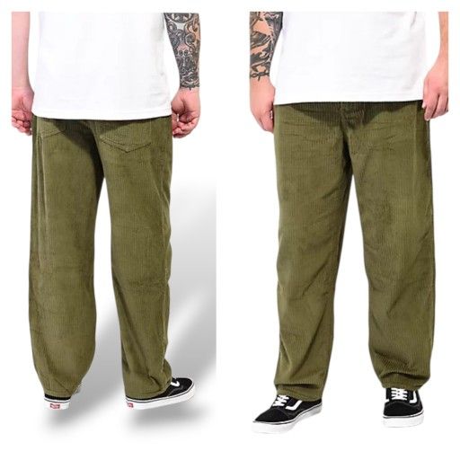 Monet Skateboards olive green corduroy pants