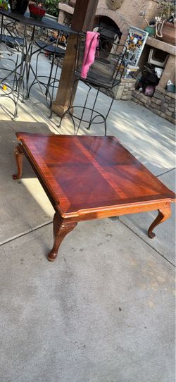 Short wooden table