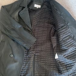 Authentic Calvin Klein Leather Coat