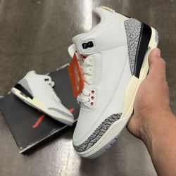 Jordan 3 “White Cement Reimagined” Size 7.5m  IN HAND BRAND NEW