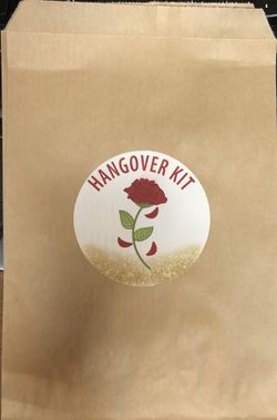 Custom Made Vinyl Sticker Hangover Bags for Party