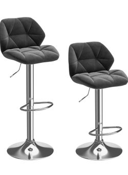 New in box adjustable and swivel bar stools - set of 4