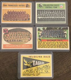 Vintage Football Team Cards – 1956–1965 – Eagles, 49ers & Colts