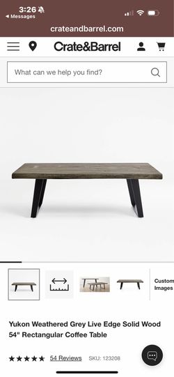 Crate & Barrel Yukon Coffee Table