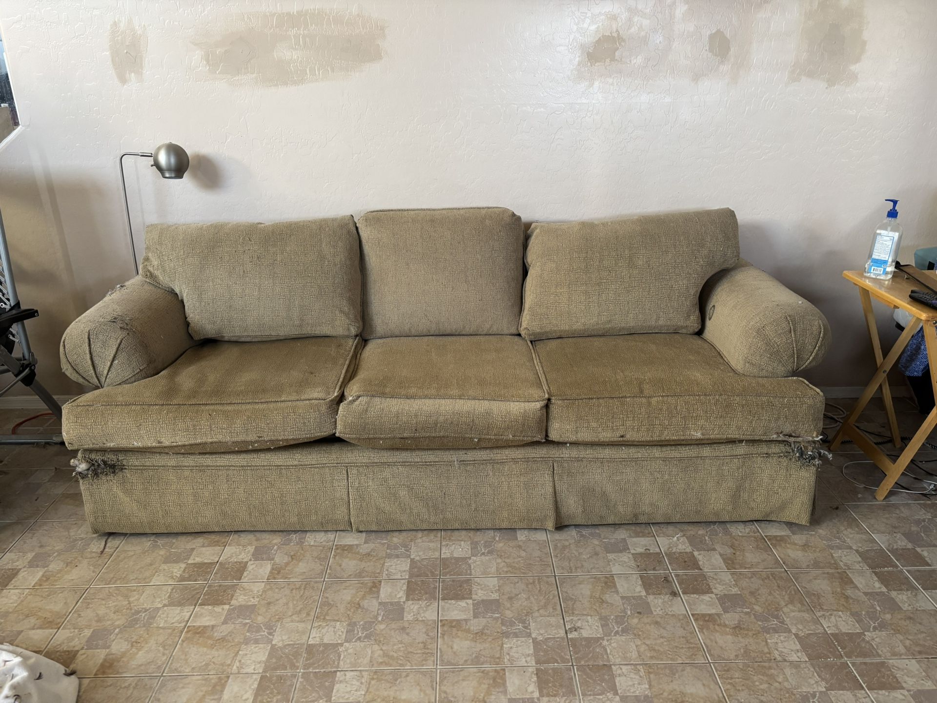 Free feather down sofa W/sofa Cover.