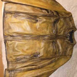 Patrick James distressed leather jacket
