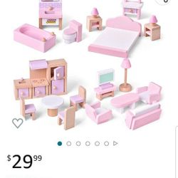 Wooden Doll House Furniture 